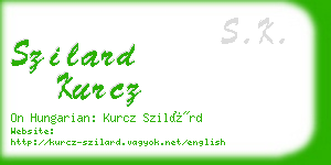 szilard kurcz business card